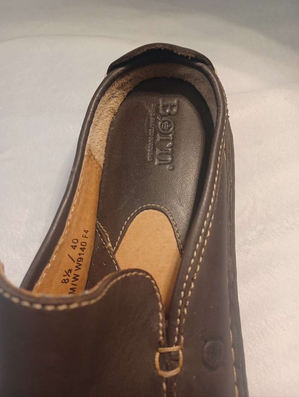Born Sebra II Leather Loafers in Chestnut Brown  Leather Slip On 8.5 New - Picture 4 of 15